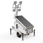 Mobile Light Tower Solar Powered Lighting Tower With 4*100W LED For Disaster Rescue Lighting for sale