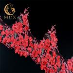 Fashion Bridal 3D Flower Lace Trim 135cm Width Handmade Colorful Embroidered for sale