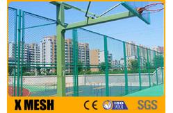 China 6m Height Soccer Filed Chain Link Mesh Fencing PVC Coated Chain Link Fence supplier