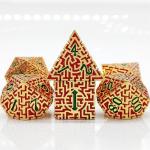 Solid Maze Multi -Faceted Metal Dice DND#RPG Dungeon And Long Crusu for sale