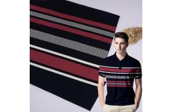China Customization Stiff Good Version Lenjing Modal ​Striped Material Fabric For Polo Shirt supplier