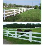 Cattle 3 Rails White Portable Horse Farm Outside PVC Farm Fence