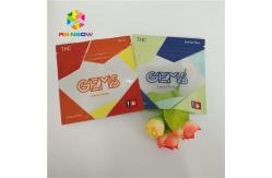 China Resealable Herbal Incense Packaging Plastic Pouch 3 Side Sealed With Zipper Tear Notches supplier