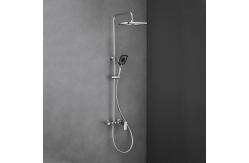 China Chrome Triple Function Bathroom Shower System With Adjustable Hand Sprayer supplier