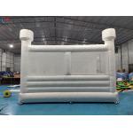 Customized Inflatable White Wedding Bouncy Castle With Slide For Event Party