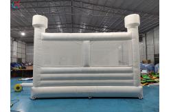 China Customized Inflatable White Wedding Bouncy Castle With Slide For Event Party supplier