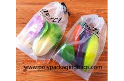 China Transparent PE Drawstring Plastic Bags For Garment Storage supplier