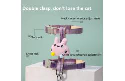 China Soft Nylon Cat Harness Leash Escape Proof Adjustable For Kittens Small Animals supplier