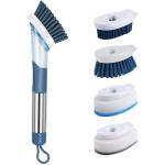 PP Soap Dispensing Dish Brush With 4 Replacement Heads for sale