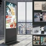 VETO 43 Inch Floor Standing Digital Signage Advertising Display Kiosk With 7*24 Auto Media Player for sale