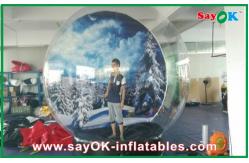 China Inflatable Snow Ball / Transparent Inflatable Chrismas Snow Globe Bubble Dia 5M supplier