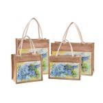 Beach Jute Tote Reusable Gift Bags Foldable Waterproof For Women for sale