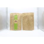 ziplockk Kraft Paper Stand Up Pouch Recyclable Biodegradable For Coffee Tea for sale