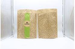 China ziplockk Kraft Paper Stand Up Pouch Recyclable Biodegradable For Coffee Tea supplier