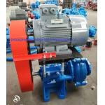 3 / 2 C r Rubber Lined Slurry Pumps Siemens Electric Motor Connected By Belts & Pulleys for sale