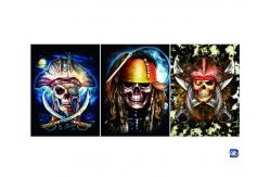 China Flip Lenticular 3D Posters With Skull Designs / Lenticular Photo Printing supplier
