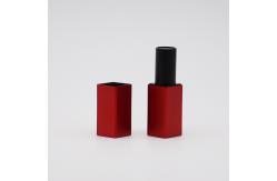 China Square Aluminum Red Empty Lipstick Tubes Container 3.5g With Magnet Case supplier
