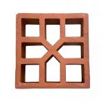 Unglazed Terracotta Red Clay Hollow Bricks Outdoor Screen Wall Blocks for sale