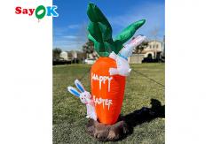 China Home Inflatable Easter Yard Decorations With Carrots And Lovely Rabbits supplier
