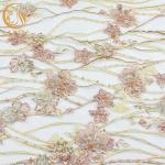 French 3D Applique Lace Fabric Decoration Embroidered Lace Material for sale