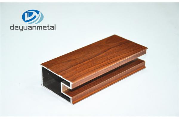 Doors And Window Aluminium Profile , Wood Grain Aluminum Structural Shapes