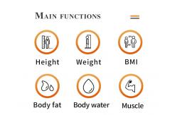 China Bmi Coin Operated Height And Weight Scales Body Fat Analyzer Machine 240V supplier