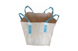 China Heavy Duty Round FIBC Bag For Bulk Powder Packaging Thickened PP Fabric Cross Angled Ring Loop Option supplier