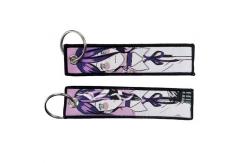 China Dual Sided Woven Key Chain Laser Cut Customizable High Precision Long Lasting supplier