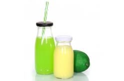 China Custom Printed Recycled Glass Milk Bottles 1l Clear Transparent supplier