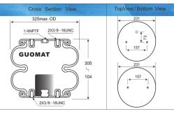 China VOL-VO 3130488 Industrial Air Spring ContiTech FD33022313 Cross 2B12-316 supplier