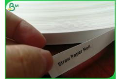 China 400mm Width 60gsm 120gsm Drinking Straw Base Paper Roll For Coffee Straw supplier
