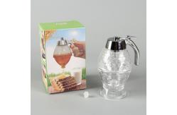 China No Drip Plastic Honey Sugar Syrup Dispenser Container With Storage Stand / Stopper supplier