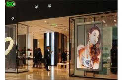China P3.91 Hanging Transparent  LED Screen ultra slim transparent video screen supplier