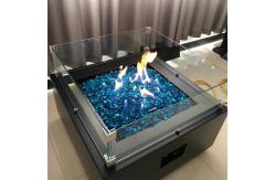 China ISO9001 Garden Firepit Table Set 0.8m Rectangular Outdoor Propane Fire Pit supplier
