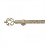 28mm diameter metal curtain rods with Beige sweeping gold color  for living room for sale