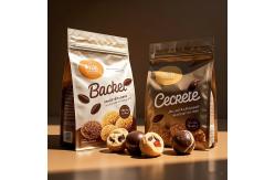 China ​Premium BOPET Coffee Pouches - Glossy Gold Trim & Custom Brand Embossing supplier