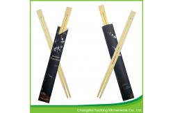 China Bamboo 24cm Twins Custom Chop Sticks Biodegradable Sushi Open Paper Packing supplier