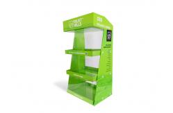 China CBD Oil Floor Retail Cardboard Display Stand Customization With PET supplier
