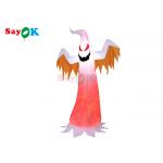 LED Decoration Inflatable Ghost Halloween White With Red Eyes for sale