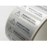 Matte Silver Polyester Proof Tamper Evident Void Security Seal Label Sticker for sale