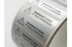 China Matte Silver Polyester Proof Tamper Evident Void Security Seal Label Sticker supplier