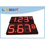 Super Brightness Digital Gas Price Signs Red Color For Oil Station / Service Station for sale