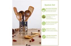 China Scratchfree Teak Wood Cooking Utensils , Rustproof Non Stick Kitchen Tools supplier