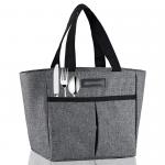 Grey Reusable Lunch Bags Customized Thermal Lunch Bags For Adults ODM for sale