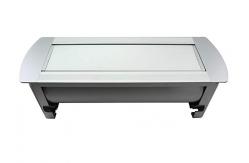 China Aluminum Alloy Flip Up Sockets , Manual Conference Table Inserts 324*110*103mm supplier