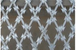 China 800mm 1200mm Galvanized Razor Wire Fence Cross Razor Barbed Wire Fence supplier