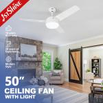 50 Inch 3 MDF Blade 35W 6 Speeds Remote Control Led Ceiling Fan With Light for sale