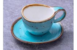 China Afternoon Tea 90cc Ceramic Mug Cup And Saucers Hand Painted supplier