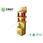 OEM Paper Shelf Stand Recyclable Cardboard Floor Display Shelf Rack Customized Printing