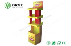 China OEM Paper Shelf Stand Recyclable Cardboard Floor Display Shelf Rack Customized Printing supplier